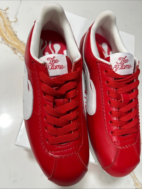 4 Hunnid The Flame Other - Men’s Red Athletic Sneakers with White Swoosh